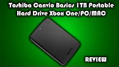 Toshiba Canvio Basics USB 3.0 1TB Portable Hard Drive Xbox One/PS4/PC/MAC Review