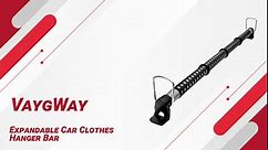 VaygWay Expandable Car Clothes Hanger Bar- Heavy Duty Hanger Metal Storage Suit Rod-Car Hanging Closet Organizer Rack Expandable to 62"- Portable Seat Rack Universal Fit- Car Van Truck RV SUV Fit
