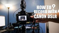 How to record video with Canon DSLR (60D)
