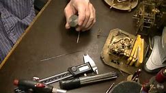 The Village Clockmaker. Clock repair tutorial #20. Repairing a broken hole in a center shaft.