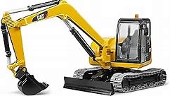 Bruder Toys - Construction Realistic CAT Mini Excavator Vehicle with Rotatable Cab and Removeable Shovel - Ages 3+
