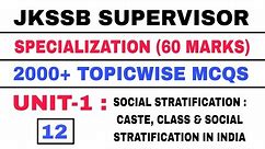 JKSSB SUPERVISOR (12) SPECIALIZATION 2000+ TOPICWISE BEST MCQS by AAFAQ SIR || TARGET 60/60 MARKS