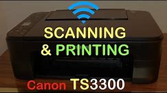Canon TS3300 Scanning & Printing Wireless Method !!