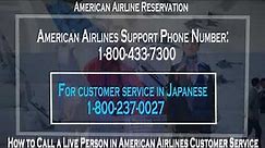 How to Call a Live Person in American Airlines for Reservation and Customer Services