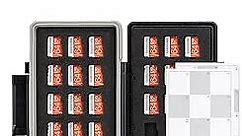 30 Slots Micro SD Card Case with Index Label, Water Resistant & Shockproof Micro SD Card Holder, Compact MicroSDHC/MicroSDXC/Micro SD Card Organizer Storage
