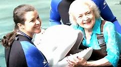 Betty White Swims with Beluga Whale