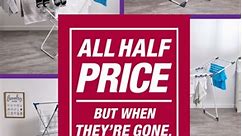All INDOOR CLOTHES AIRERS are ALL HALF PRICE!