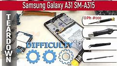 Samsung Galaxy A31 SM-A315 📱 Teardown Take apart Tutorial