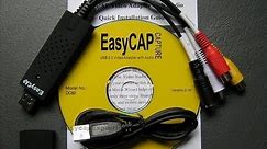 My EasyCAP DC60 USB 2.0 Video Adapter With Audio Capture Review Part 1