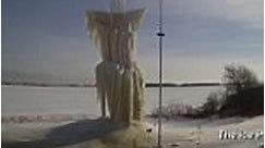 World's tallest ice sculpture collapses