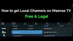 How to get Local Channels on Hisense Smart TV