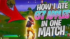 How I Ate 67 Apples In One Match In The #FreeFortnite Cup!