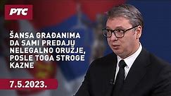 Vučić za RTS: Šansa građanima da sami predaju nelegalno oružje, posle toga stroge kazne