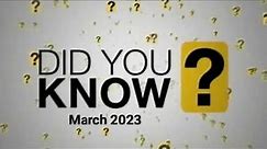 DID YOU KNOW 2023 | Did you know facts 2023 | Amazing facts March 2023 | #2023 #facts (part_6)