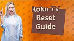 Where is the pinhole reset button on Roku TV?