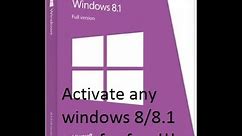 Activate Windows 8 8 1 for FREE without any software with your Hands Newest method ✔