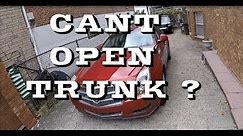 How to fix trunk problem if it wont open in Cadillac CTS