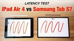LATENCY TEST: iPad Air 4 vs Samsung Tab S7 / S7+