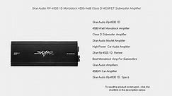 Skar Audio RP-4500.1D Monoblock 4500-Watt Class D MOSFET Subwoofer Amplifier