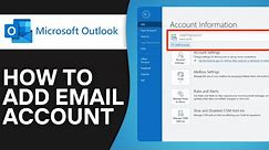 How To Add Email Account To Outlook - EASY Tutorial