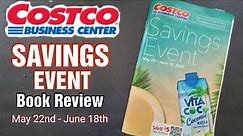 COSTCO BUSINESS CENTER Savings Event Sales Book Review. Sale begins MAY 22nd!
