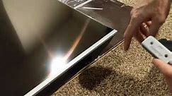 HOW TO PUT THE LEG STANDS ON A VIZIO 75 INCH TELEVISION P SERIES