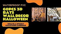 60PCS Bats Wall Decor Halloween 3D Bats Decoration