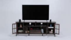 Simpli Home Artisan Solid Wood 72 in. Wide Transitional TV Media Stand in Russet Brown for TVs up to 80 in. AXCRART72-RUS