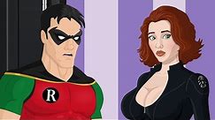 Cartoon Hook-Ups: Robin and Black Widow