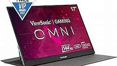 ViewSonic VX1755 17 Inch 1080p Portable IPS Gaming Monitor with 144Hz, AMD FreeSync Premium, 2 Way Powered 60W USB C, Mini HDMI, and Built-in Stand with Smart Cover,Black
