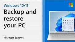 How to back up and restore your PC | Microsoft