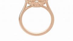 Solid Rose Gold Handmade Engagement Ring