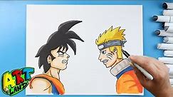 How to Draw Naruto vs Goku