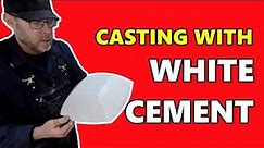 Casting a White Cement Bowl