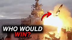 This Battle SHOCKED Everyone, Russian VS American Missile Cruiser