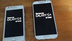 Samsung Galaxy S2 vs Samsung Galaxy S4 startup test