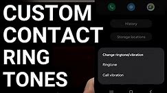 Android 101 - How to Set a Custom Ringtone to Individual Contacts for Phone Calls?