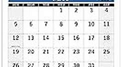 2024-2025 Wall Calendar - 3-Month Wall Calendar Display (Folded in a Month), April 2024 - July 2025, 11" x 26", 3 Month Calendar - Haze Blue
