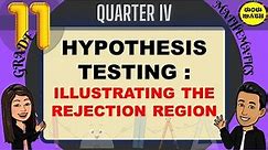 ILLUSTRATING THE REJECTION REGION || STATISTICS AND PROBABILITY Q4