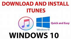 How to Download Itunes for windows 10