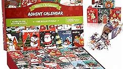 Christmas Advent Calendar Jigsaw Puzzle 1008 Piece, 2023 Holiday Advent Calendar, 24-Day Countdown Calendar Puzzle for Kids and Adults