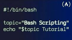 Bash Scripting Tutorial for Beginners