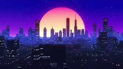 Synth city Screensaver 10 Hours Full HD