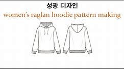 Women's raglan hoodie pattern
