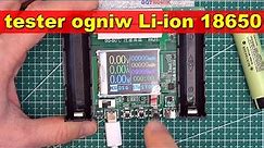 Tester i ładowarka dla ogniw Li-ion 18650 z interfejsem USB C