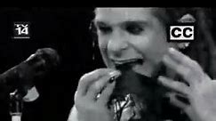 Ozzy Osbourne eats a bat