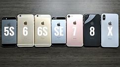 iPhone 5S vs iPhone 6 vs iPhone 6S vs iPhone SE vs iPhone 7 vs iPhone 8 vs iPhone X iOS 11.2