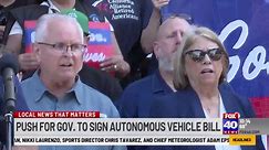 Protestors Urge Governor Gavin Newsom to Sign a Trucking Bill