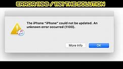 iTunes Error 1100 / 1101 - THE BIG SOLUTION - HOW TO FIX ERROR 1100 or 1101 - iPhone 7 Error 1100