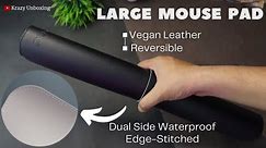 Aropana Vegan Leather Desk Mat, Mouse Pad Large, Reversible Dual Side Waterproof 36"x17" UNBOXING